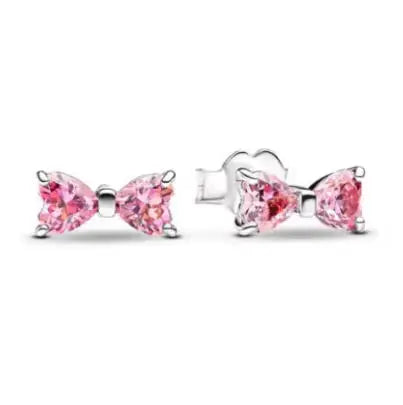 925 sterling silver herbarium cluster heart halo stud earrings with sparkling floral design for women