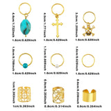 79-piece gold hair jewelry clips for dreadlocks and braids by HSF Marketplace