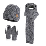 Winter knitted hat, scarf and gloves set for cold weather by HSF Marketplace