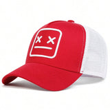 Unisex crying face embroidery baseball cap for summer style by HSF Marketplace