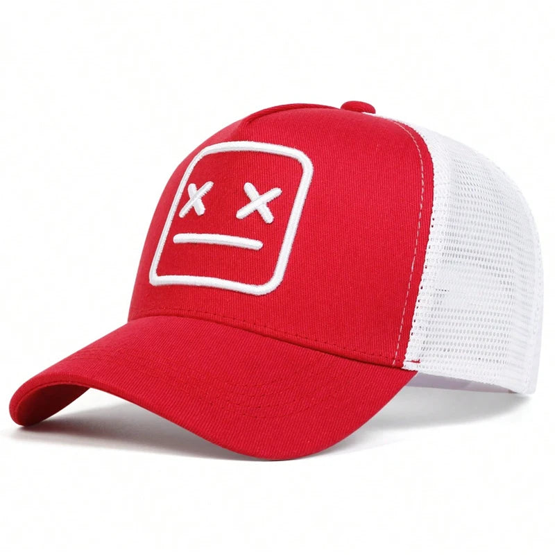 Unisex crying face embroidery baseball cap for summer style by HSF Marketplace