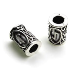 10Pcs/Lot Viking Rune Beads Alloy Tube Spacer Beads Hair Braid Beard Dreadlock Beads Knife Beads Pendant for DIY Jewelry Making