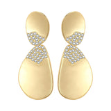 Orstarry S925 sterling silver 18k gold classic knot stud earrings for women, close-up view