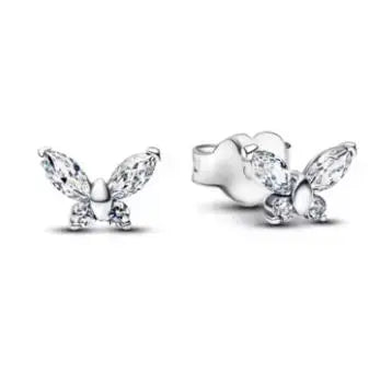 925 sterling silver herbarium cluster heart halo stud earrings for women, sparkling wedding jewelry