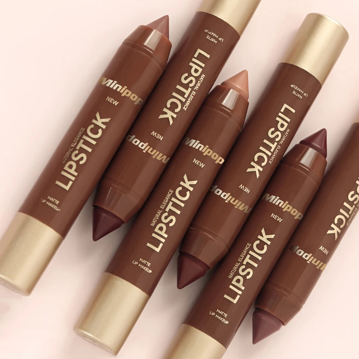 HSF Marketplace silky velvet matte lipstick and lipliner set in six colors, long-lasting, waterproof, natural lip contour makeup.