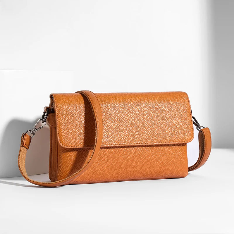 Genuine Leather Shoulder Crossbody Bags for Women Luxury Designer Women Bags Commuter Sac Elegant Ladies Handbags Messenger Bag