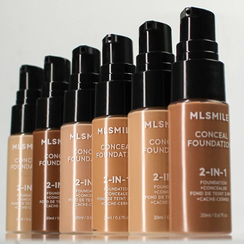 Oil-control matte waterproof BB cream foundation, liquid full-coverage concealer makeup base tube