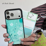 Teal hibiscus floral print phone case for iPhone 11–17 Pro Max by HSF Marketplace
