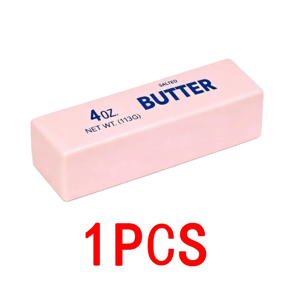 2026 New Soft Butter Squishy Toy, 1-5 PCS Cute Strawberry Butter Bar Stress Relief Toy, Stretchy & Squishy Safe TPR Material