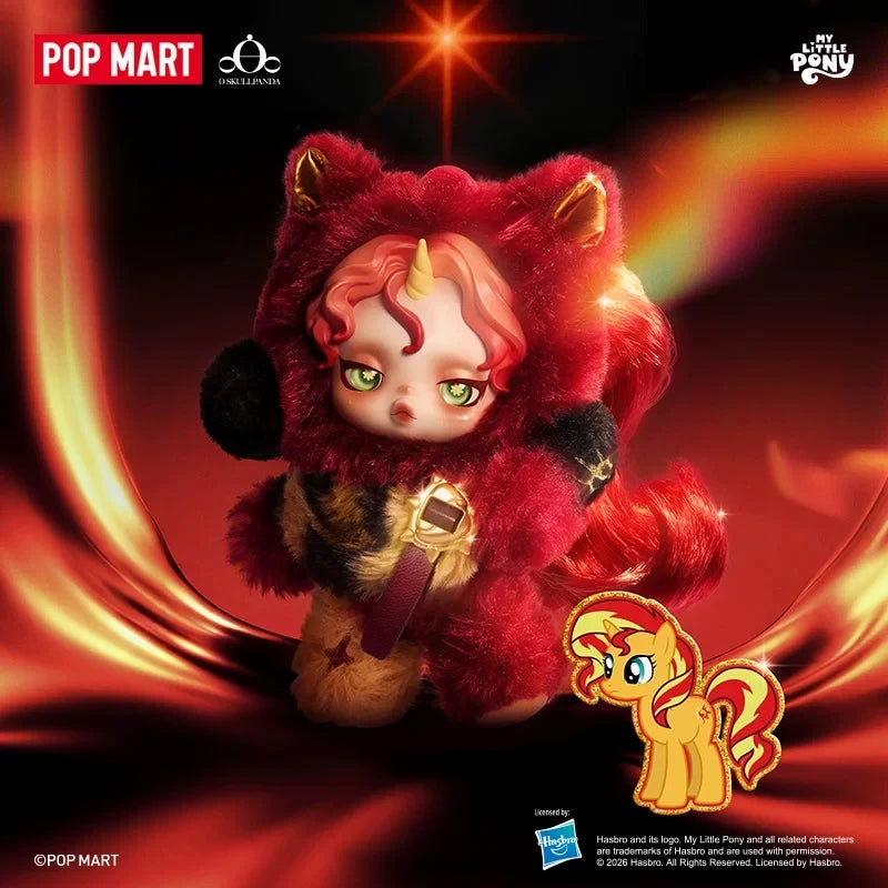 POP MART SKULLPANDA x My Little Pony plush doll pendant blind box collectible figure