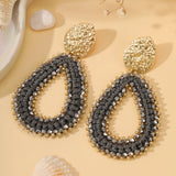 Colorful handmade water drop shape earrings for women by HSF Marketplace