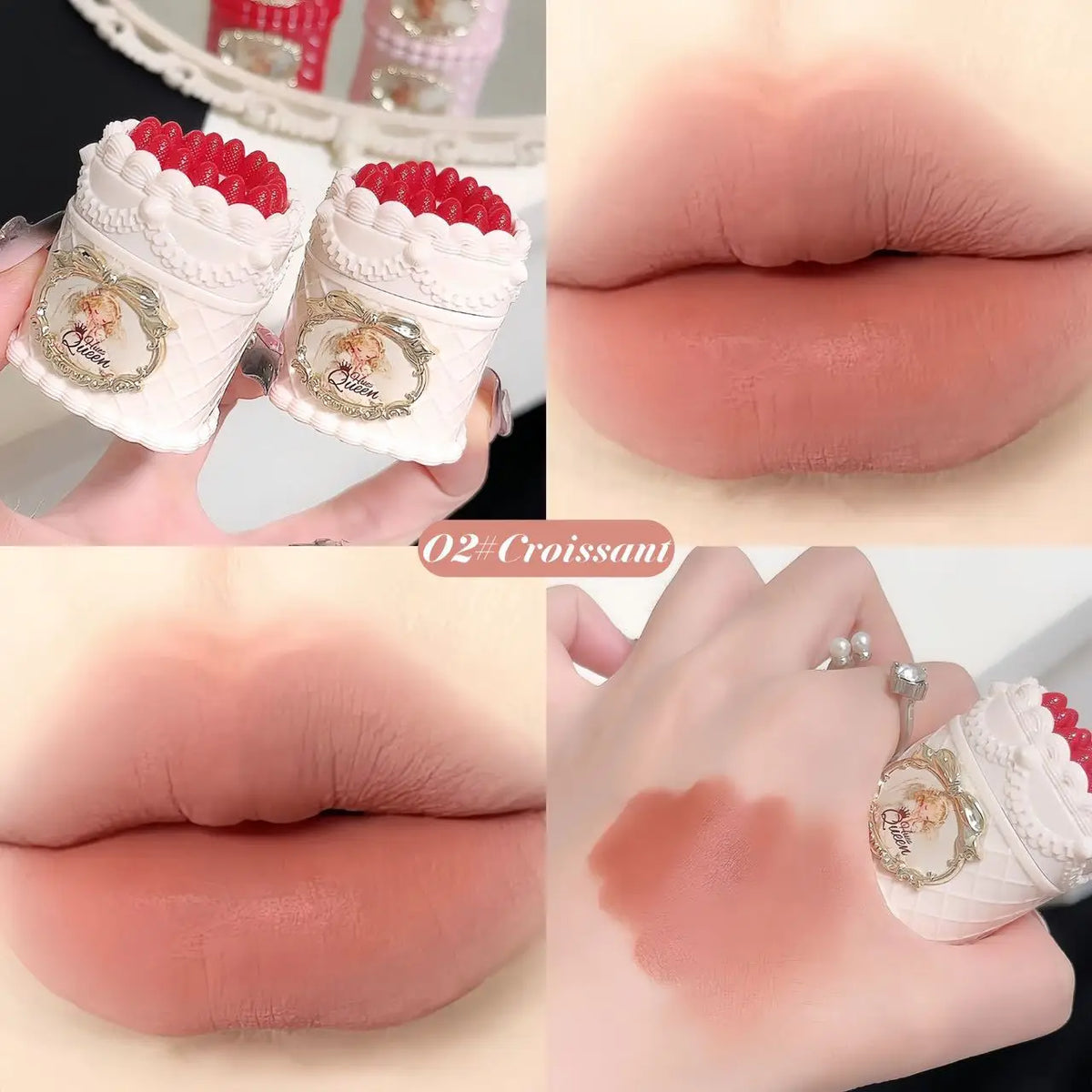 Velvet Lip Mud matte finish lipstick in a sleek tube, perfect for daily and party makeup, by HSF Marketplace.