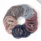 100PCS/Set Women 3.5CM Basic Nylon Elastic Hair Bands Ponytail Hair Scrunchie Rubber Bands Headband Hair Accessories Headwear