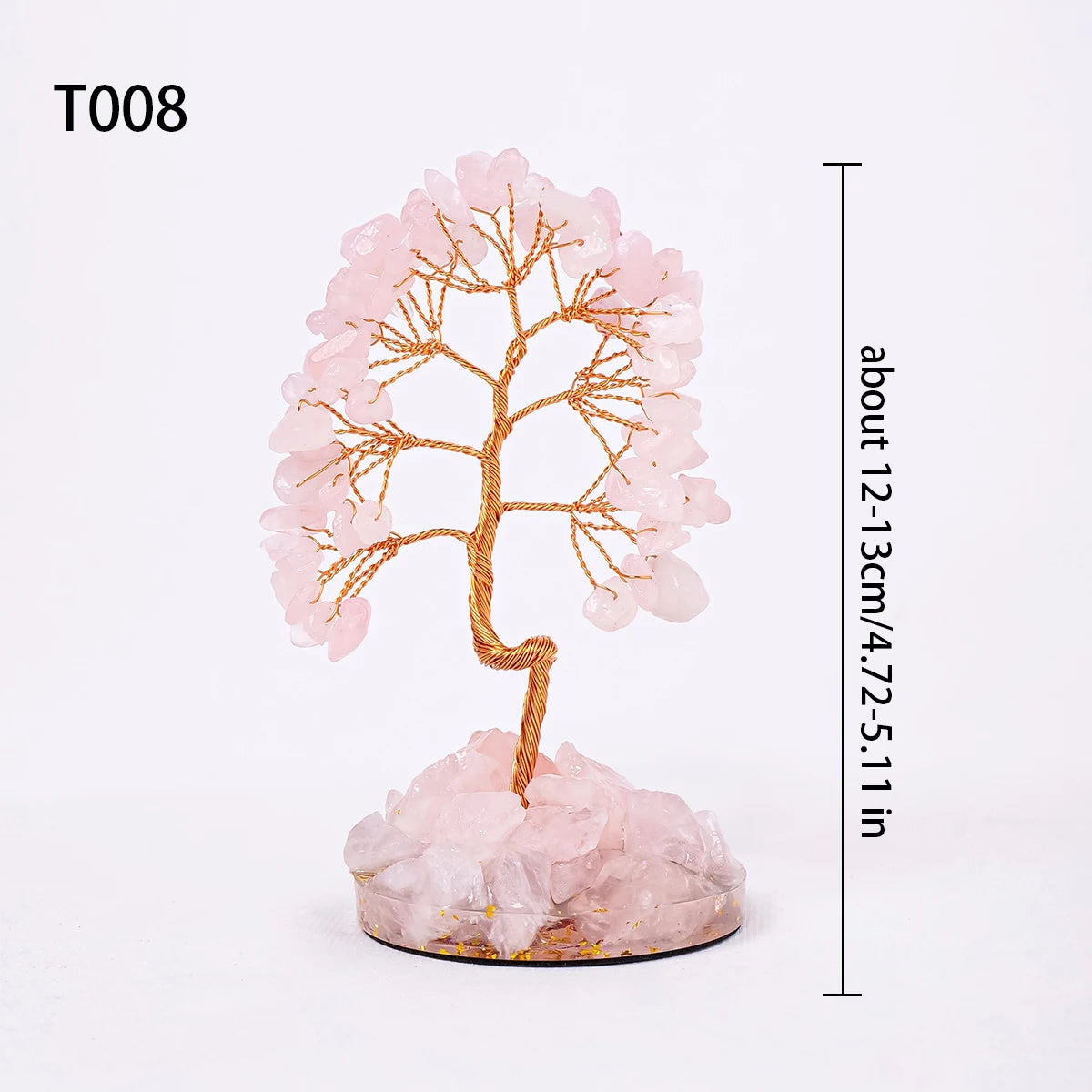 1PC Natural Crystal Tree Handmade Tree of Life Reiki Healing Mineral Specimen Home Decoration Gifts Souveni Drop Glue Resin Base