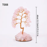 1PC Natural Crystal Tree Handmade Tree of Life Reiki Healing Mineral Specimen Home Decoration Gifts Souveni Drop Glue Resin Base