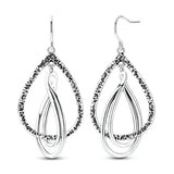 Hypoallergenic CZ zircon hoop earrings in 925 sterling silver by HSF Marketplace