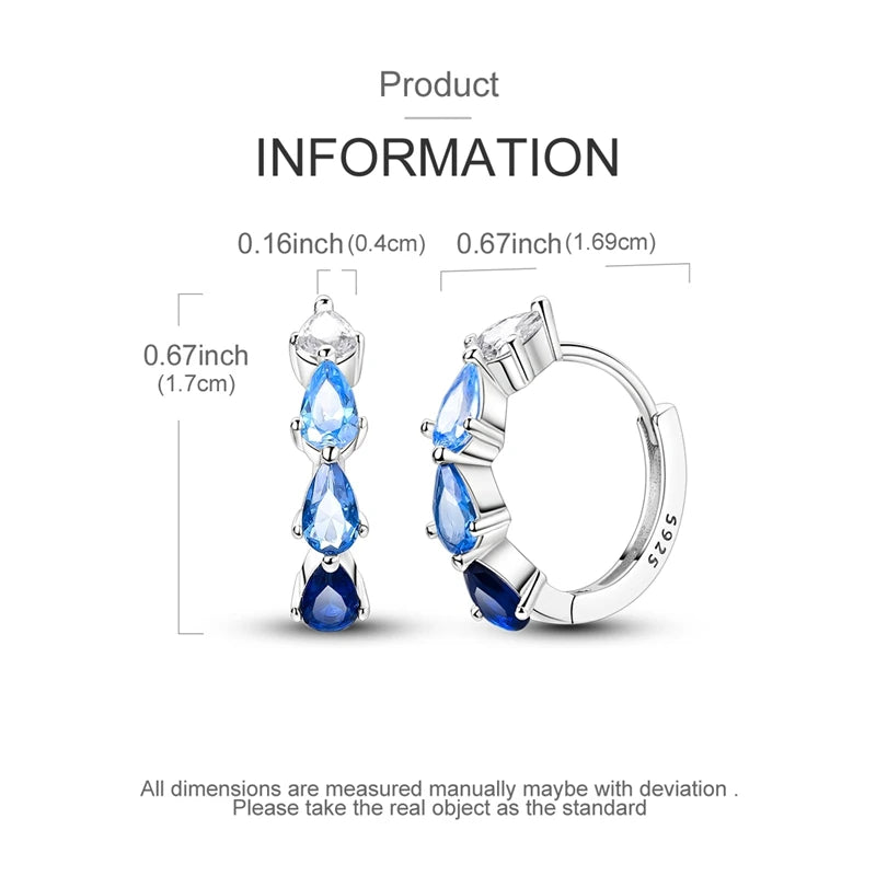 925 sterling silver hoop earrings with night sky gemstones by HSF Marketplace