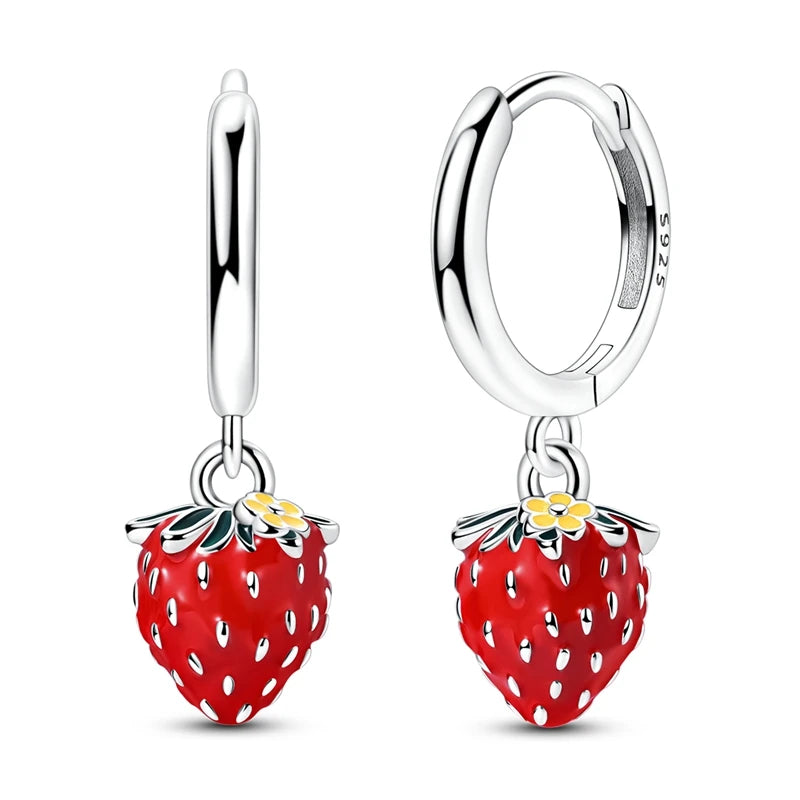 925 sterling silver hoop earrings with zirconia accents, hypoallergenic fashion jewelry for women and girls
