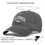 Unisex California letter embroidery baseball cap by HSF Marketplace, black women's hat with curved brim