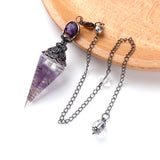 Natural stone pendulum pendant for jewelry making and energy by HSF Marketplace
