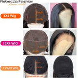 Rebecca Short Bob lace front wig by HSF Marketplace, Brazilian straight human hair with pre-plucked baby hairs, 13x4 lace closure for black women.