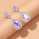 Elegant multicolor crystal drop earrings for women by HSF Marketplace