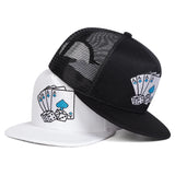 HSF Marketplace unisex poker card embroidery hip-hop net baseball cap with adjustable back and breathable mesh panels