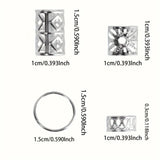 80pcs Hollow Out Hair Ring DIY Hair style Hair Accessories Loc Hair Jewelry for Braids Dread Locks Hair Braiding Metal Cuffs