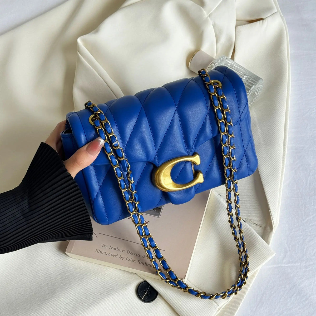 Handmade leather crossbody bag for women, stylish tote purse with adjustable strap by HSF Marketplace
