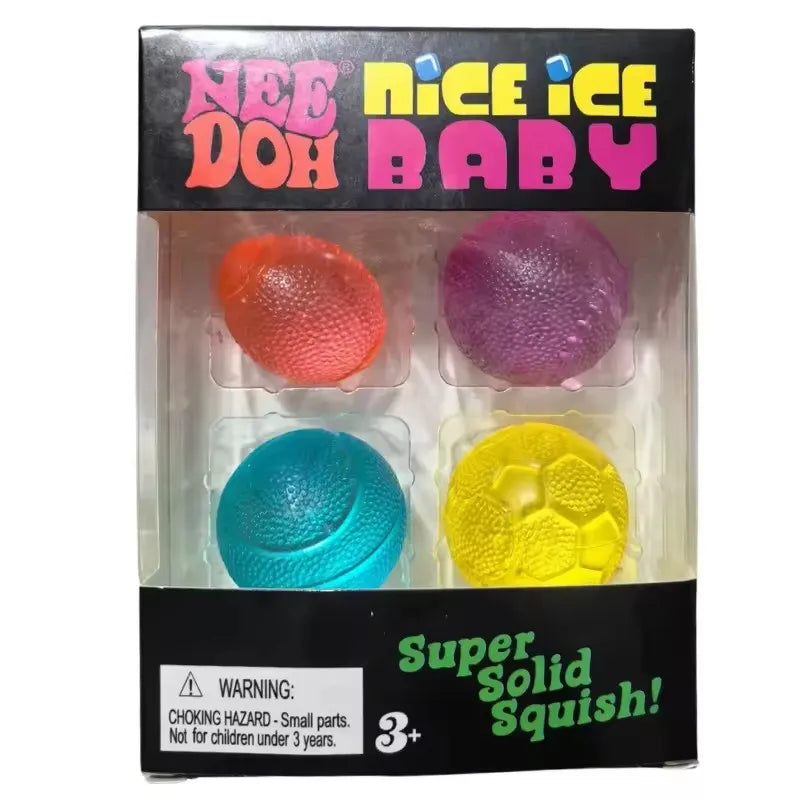 Mini stress relief cube 4-pack by HSF Marketplace for fidgeting and relaxation