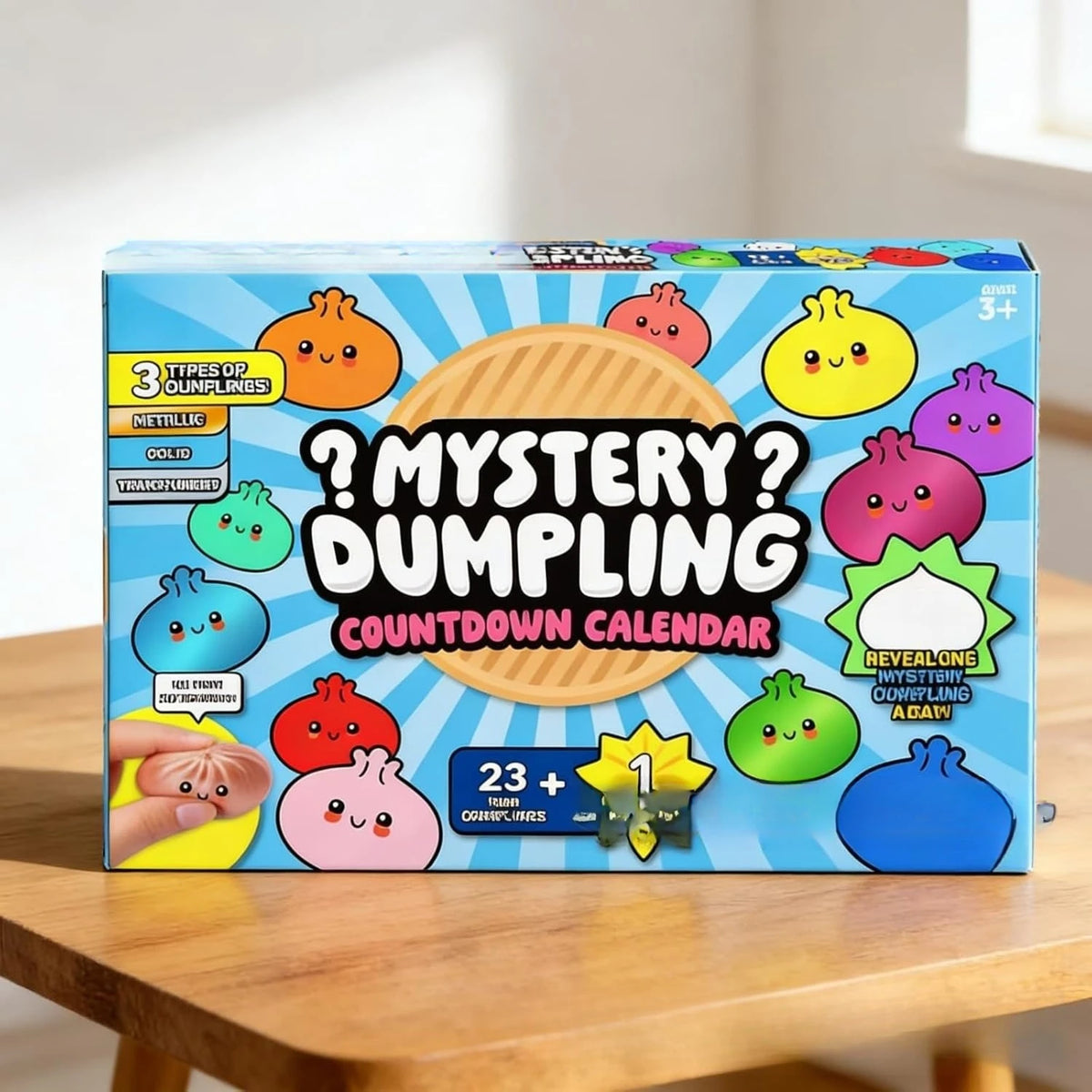 HSF Marketplace 24 Days Advent Calendar with cute dumpling bun squishy blind box fidget toys
