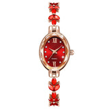 UTHAI V22 Women's Watches Light Luxury Diamond Inlaid Female Watch Waterproof Oval Ladies Fashion Quartz Bracelet Wristwatch