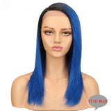 Rebecca 16 inch ombre brown lace wig by HSF Marketplace with natural-looking human hair styling
