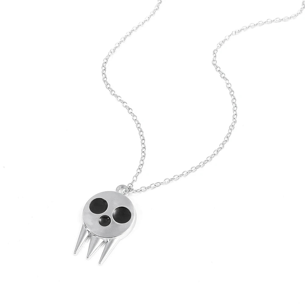 Soul Eater Death the Kid skull necklace by HSF Marketplace, horror-style jewelry featuring skull pendant, perfect for anime fans.