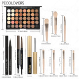 11-piece eye and brow makeup set with 40-shade eyeshadow palette, eyebrow pencil, eyeliner, mascara, and brushes