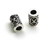 10Pcs/Lot Viking Rune Beads Alloy Tube Spacer Beads Hair Braid Beard Dreadlock Beads Knife Beads Pendant for DIY Jewelry Making