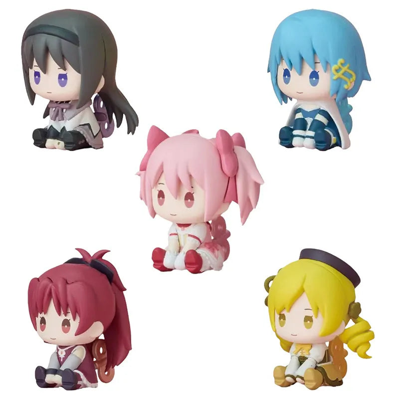 BUSHIROAD Puella Magi Madoka Magica clockwork sitting posture anime figure gashapon collectible model toy