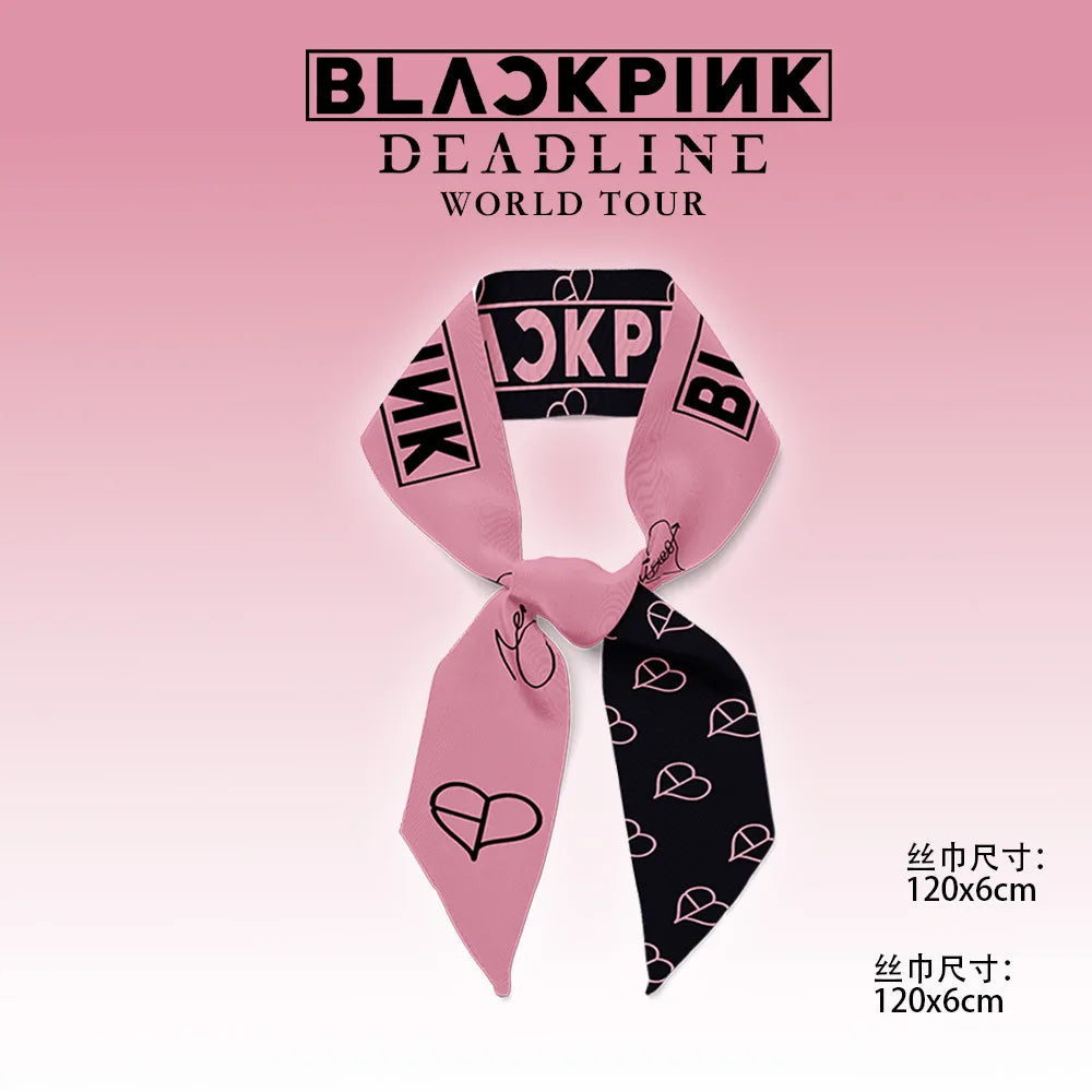 Blackpink World Tour multi-use skinny scarf for Kpop fans, HSF Marketplace K-Culture merch