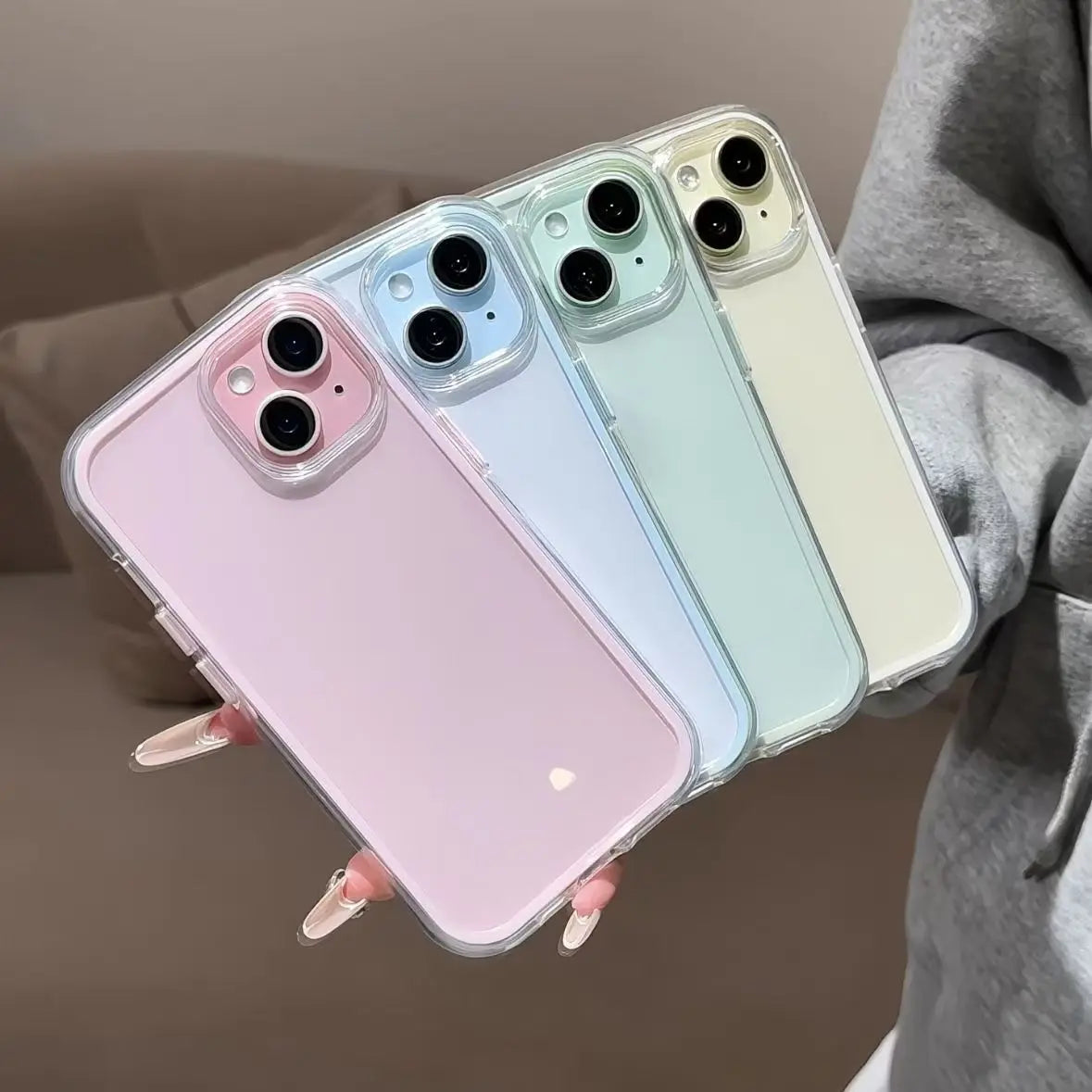 Luxury candy color phone case for iPhone 15–18 series by HSF Marketplace
