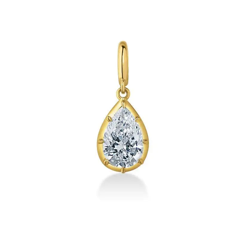 Elegant women's geometric zircon pendant necklace by HSF Marketplace, close-up view