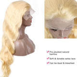 13x4 13x6 360 HD Transparent 613 Lace Frontal Wig Honey Blonde Color Brazilian Raw Body Wave Lace Front Human Hair Wig For Women