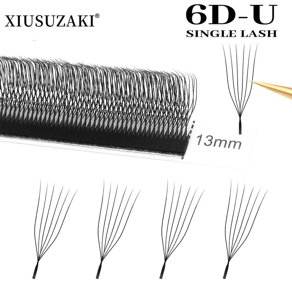 6D U-shape mink eyelash extensions for volume and glamour by HSF Marketplace