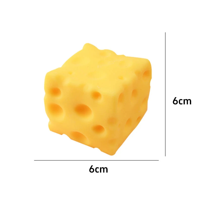 HSF Marketplace squishy cheese squeeze toy for stress relief and sensory play
