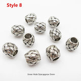 Silver Viking rune hair braid beads for dreadlocks and beards, HSF Marketplace hair styling tools