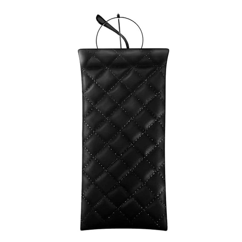 Soft PU leather sunglasses case by HSF Marketplace, portable eyeglasses pouch with squeeze closure and stylish design.