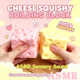 Crunchy Soft Cheese Cube Peanut Pudding Soap Corn Squishy Toy ASMR Sensory Fidget Toy Anti Stress Gift For Adults