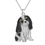 Cute beagle pendant necklace, elegant dog lover jewelry with a detailed beagle charm