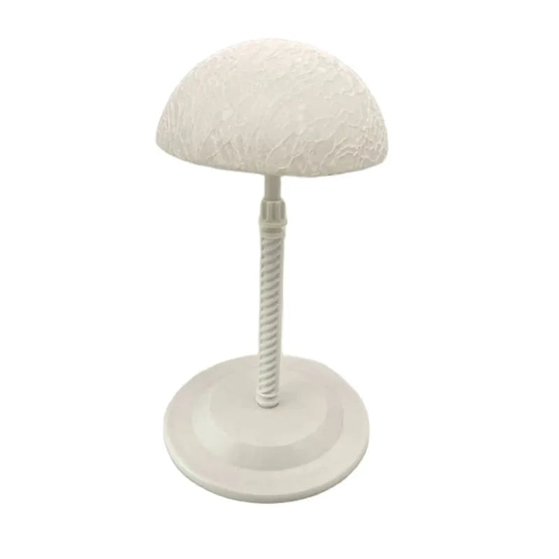Threaded Mushroom Wig Stand Lifted and Lowered 30-48cm Wig Stand with Lace Head Model Wig Hat Hair Display Stand Holder