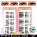 Natural eyelash clusters, 320-piece volume mixed tray false eyelashes by HSF Marketplace