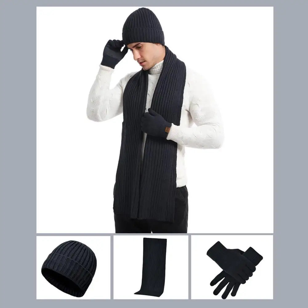 Winter warm beanie, scarf, and gloves set for men and women by HSF Marketplace